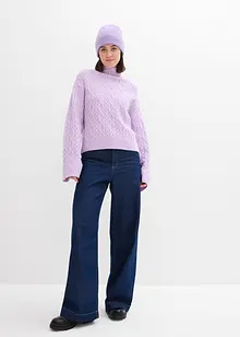 Kabelstrikket genser, bonprix