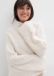 Kabelstrikket genser, bonprix