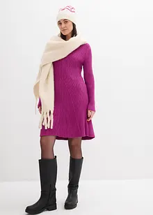 Strikket minikjole i myk viskosemiks, bonprix