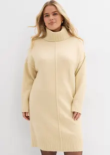 Strikket kjole med pyntesøm, bonprix