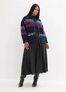 Oversized cardigan med moderne koftemønster, bonprix
