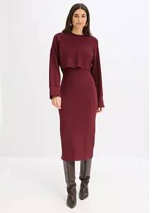 Strikket kjolesett  (2-delt sett), bonprix