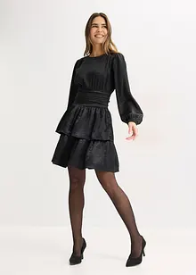 Strømpebukse med komfortlinning, hjerter bak på bena og resirkulert polyamid, 30 den, bonprix