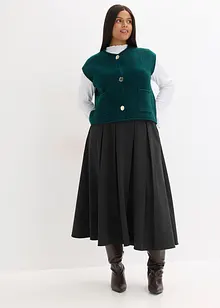 Strikket vest med dekorative knapper, bonprix