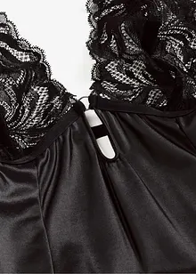 Body med blonder og avtagbar strømpeholder, bonprix