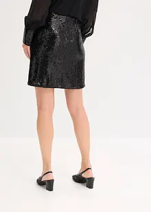 Miniskjørt med paljetter, bonprix