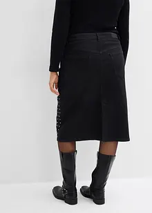 Denimskjørt med strass, bonprix