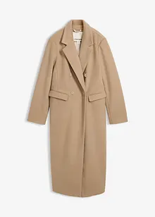 Dobbeltspent kåpe med ull-look, bonprix