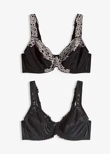 Bøyle-BH med vatterte stropper (2-pack), bonprix