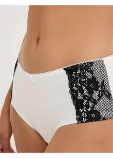 Truse med høy midje og økologisk bomull (4-pack), bonprix