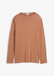 Langermet topp i bomullsmiks, bonprix