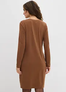 Figurnær jerseykjole i bomull med stretch (2-pack), bonprix