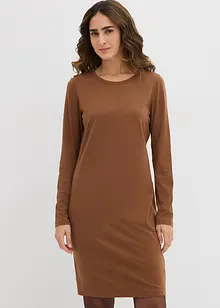 Figurnær jerseykjole i bomull med stretch (2-pack), bonprix