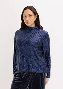 Bluse med paljetter, bonprix
