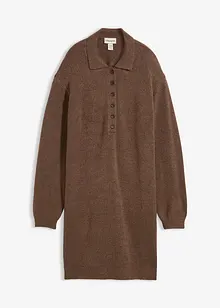 Kort strikkekjole med knappestolpe, bonprix