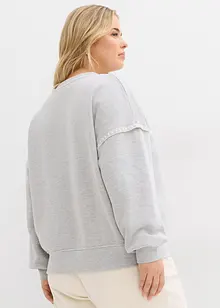 Oversized sweatshirt i bomullsmiks, bonprix