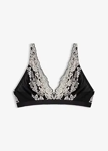 Bralette i tofarget blondemateriale, bonprix