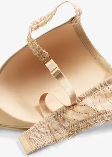 Vattert BH uten spiler med nydelig broderi, bonprix