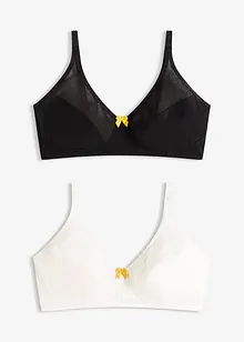 BH uten spiler med bomull (2-pack), bonprix