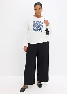 Langermet topp med trykk, bonprix