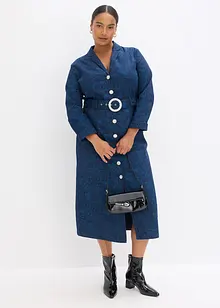 Twillkjole med belte (2-delt sett), bonprix