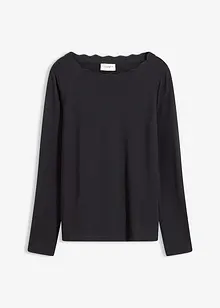 Topp i Punto di Roma-materiale med bølgekanter, bonprix