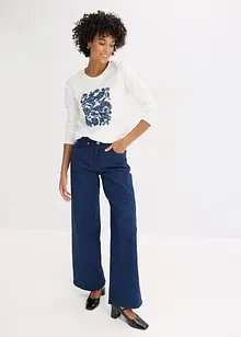 Langermet topp med trykk, bonprix