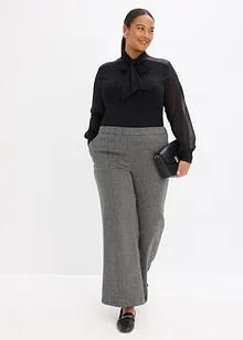 Sløyfe-topp med blonder, bonprix