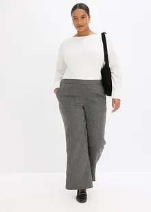 Langermet bomullstopp med ermer i poplin, bonprix