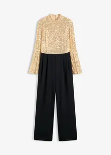 Jersey-jumpsuit med paljetter, bonprix