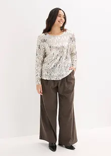 Langermet paljettopp, bonprix