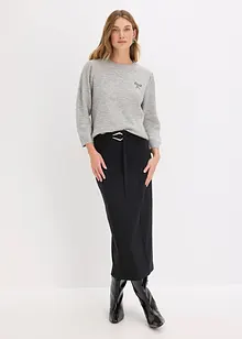 Midiskjørt av viskosemiks, bonprix