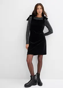 Minikjole i myk fløyel, bonprix