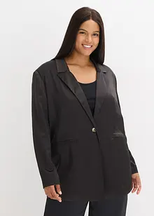 Oversized blazer av sateng, bonprix