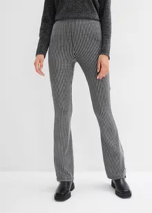 Leggings med utskrådde ben og glittergarn, bonprix