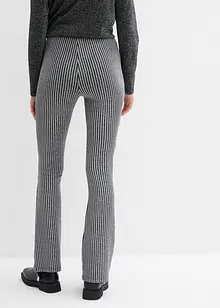 Leggings med utskrådde ben og glittergarn, bonprix