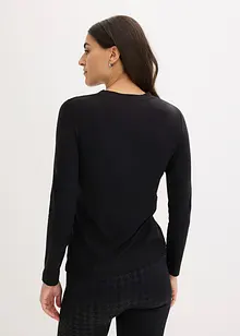 Varmende topp i lett materiale med lange ermer, bonprix