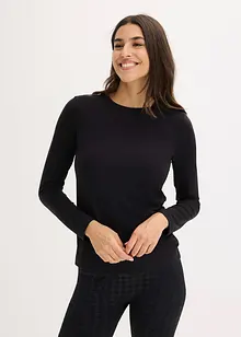 Varmende topp i lett materiale med lange ermer, bonprix