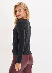 Topp med drapert utringning, bonprix