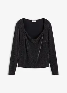 Topp med drapert utringning, bonprix