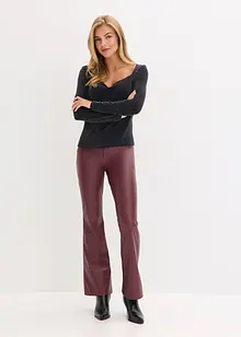 Topp med drapert utringning, bonprix