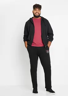 Joggebukse av 100% bomull med sporty detaljer, bonprix