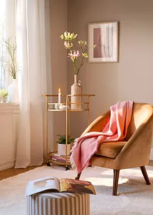 Gardin med resirkulert polyester i lin-look (1-pack), bonprix