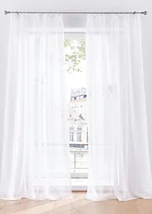 Gardin med resirkulert polyester og fin struktur (1 stk.), bonprix