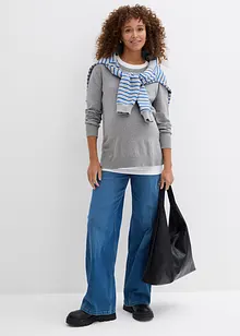 3-i-1-sett med mamma- og ammetopp av bomullstrikk, bonprix