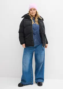 Vattert jakke med pilékrage, bonprix