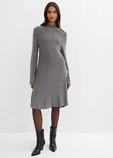 Strikket kjole i viskosemiks og A-fasong, bonprix