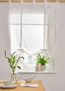 Roll-up gardin med broderi, bonprix