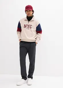 Innvendig flosset joggebukset med rett nederkant, bonprix