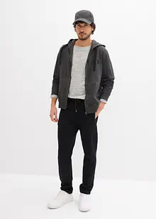 Joggebukse med praktiske glidelåslommer av økologisk bomull, bonprix